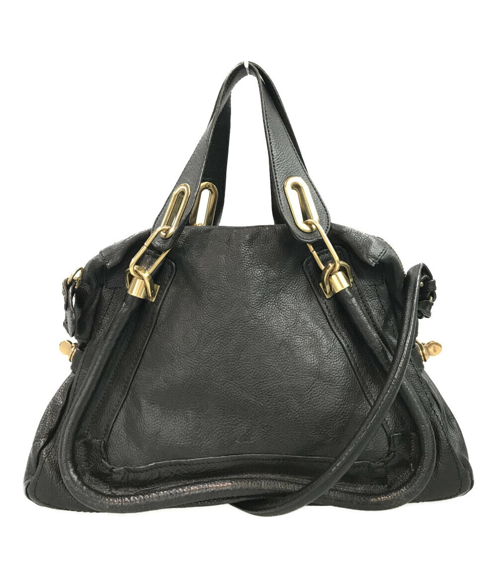 Chloe Paraty Leather 2Way Shoulder Bag Black